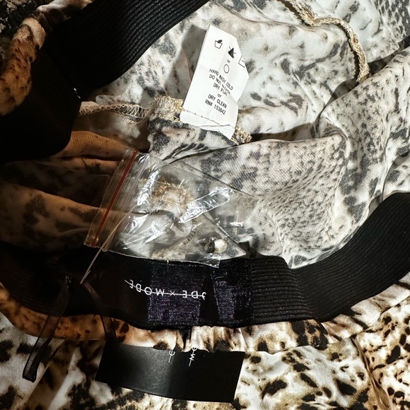 Code X Mode Brown & Black Snake Print Peek a Boo Skirt - Picture 6 of 8